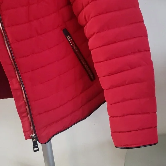 Zara Red Puffer Jacket - Picture 10 of 16